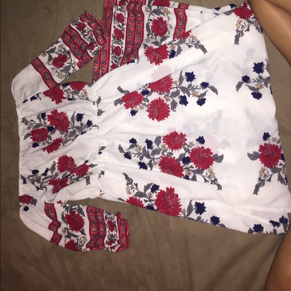 Front slit off the shoulder dress